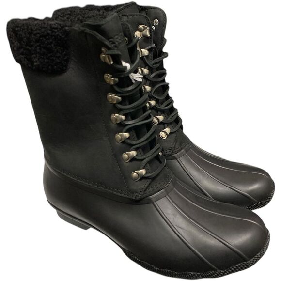 Sperry Duck Duck Boots Women Black Sperry Women's Saltwater